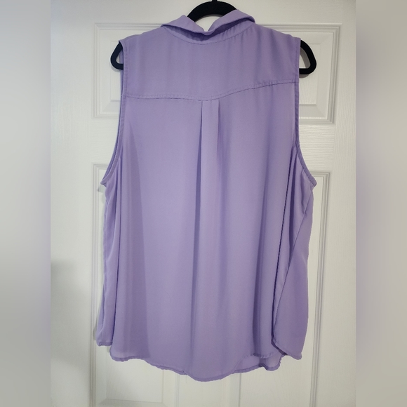 SOLD EUC Torrid Harper Lilac Blouse sz 3 - Picture 4 of 6